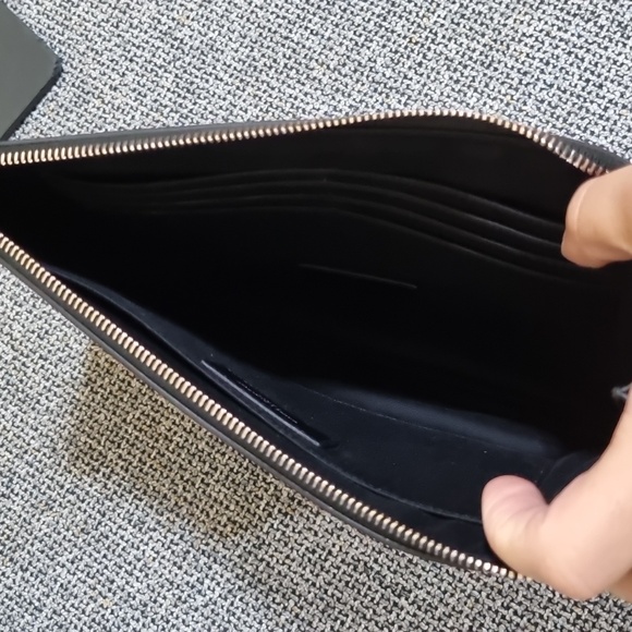 YSL Black Leather Rider/Clutch - Picture 7 of 16